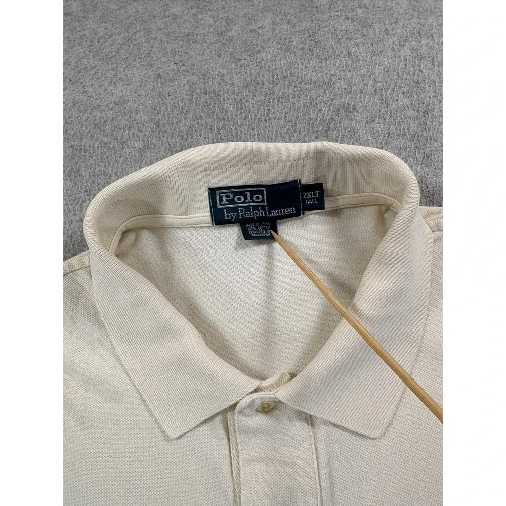 Polo Ralph Lauren Big Logo Short Sleeve Polo Shirt (Men's 2XL Tall) Tan